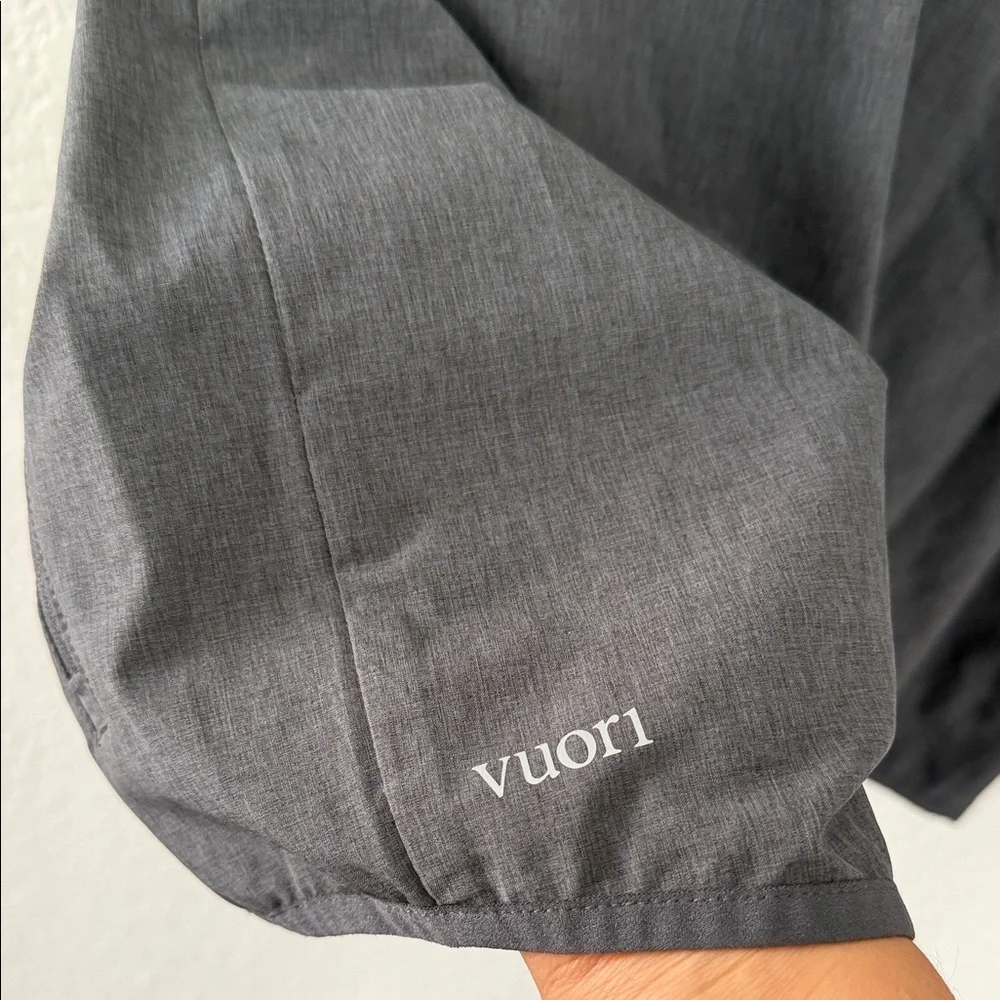 Vuori Men's Hooded Windbreaker Jacket - Charcoal Gray
